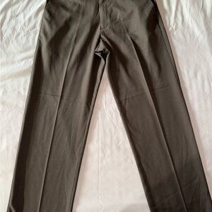 Haggar Men's Elegant Dark Brown Dress Pants